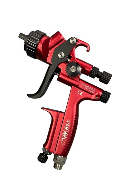 Carwell TİTANİUM T5500XRP 1.3MM ÜST DEPO BOYA TABANCASI KIRMIZI