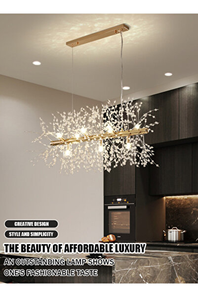 Generic Dandelion fireworks chandelier, crystal restaurant lamp, modern and simple bedroom bar lamp