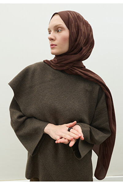 Freshscarfs Nara Cotton Flower Jacquard Shawl Tree Bark