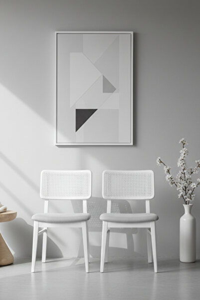 Woodenbend Marine Beyaz 2'li Hazeranlı Sandalye – Modern İskandinav Konforlu ...