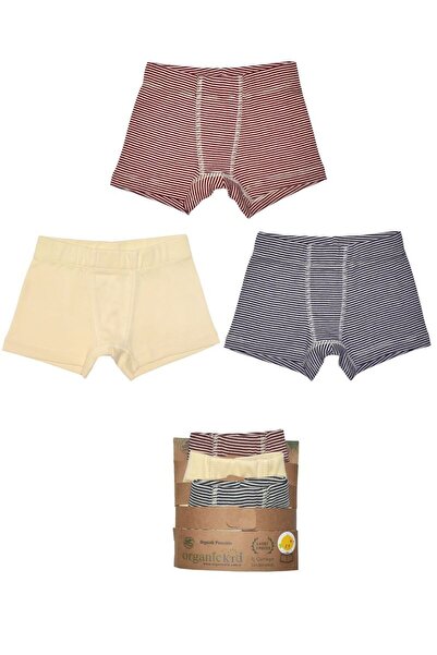 OrganicKid Cranberry Erkek Çocuk İç Çamaşır Set 3'lü