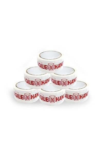 MARKQ [6 Rolls] Fragile Tape – 48mm x 60 Yards Heavy Duty Handle with Care Warning Tape