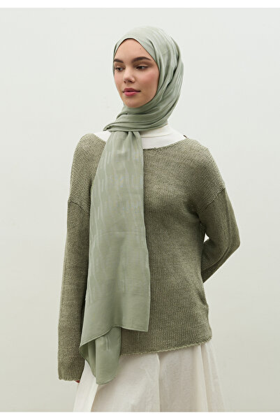 Freshscarfs Nara Cotton Flower Jacquard Shawl Cool Gray