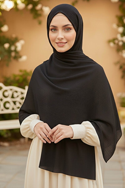 TOFİSA Medina Silk Shawl Black - 28042-Black