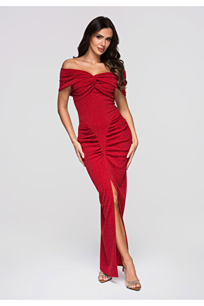 Larica by Ombre Βραδινό φόρεμα LA-OM-DLR264 - κόκκινο