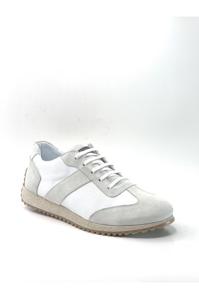 Yeşildaş Men's 100% Genuine Leather Rubber Sole Lace-Up Sports Shoes