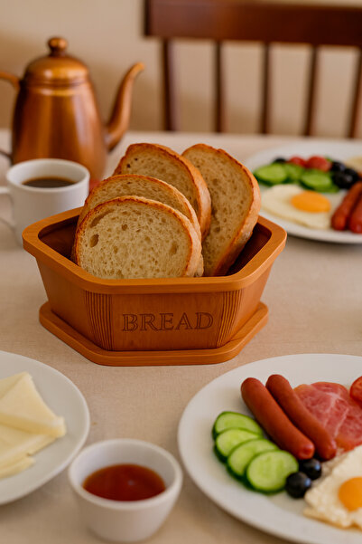 Kitchen Smile Hexagonal Bread Wooden Tableware Kitchen