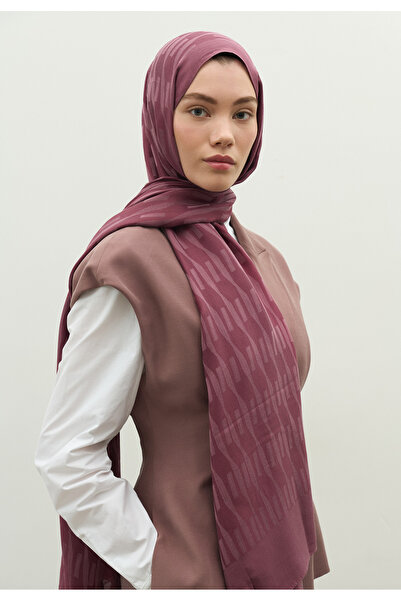 Freshscarfs Nara Cotton Floş Jacquard Shawl Peony