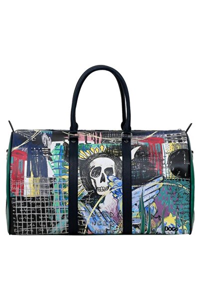 Dogo Women's Vegan Leather Black Travel Bag - I Need Art Design