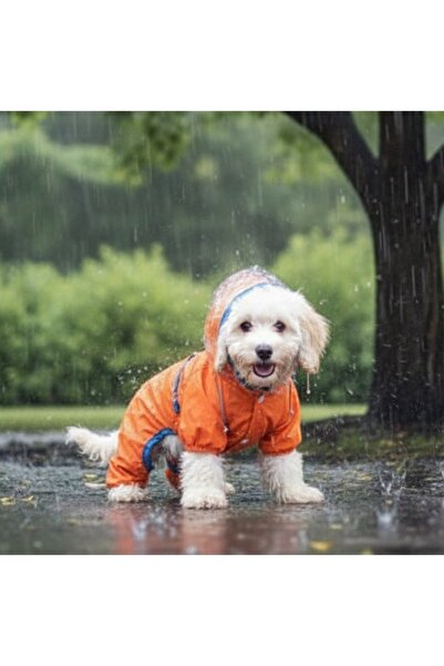 OEM Hooded raincoat for pets, with reflective tape, MDL-17B