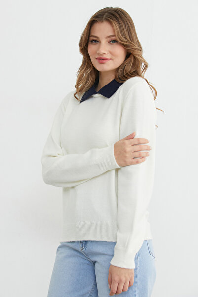 Fulla Moda Basic Polo Neck Knitwear Sweater