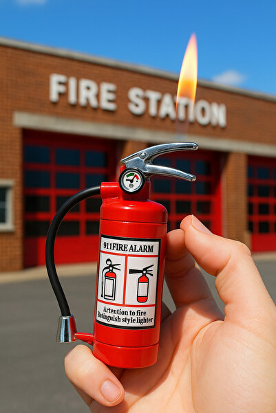 Wishing Accessory Yangın Söndürücü Tarzında Çakmak Yanında Işığı İle Birlikte...