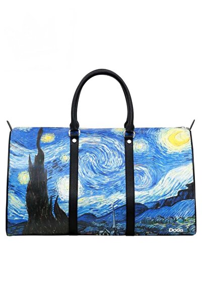 Dogo Women's Vegan Leather Multi-Colored Travel Bag - Vincent Van Gogh Starry Night Design
