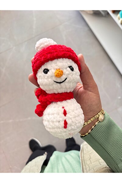 marifetli tığım El Yapımı Amigurumi Kardan Adam Oyuncak – Kadife İp