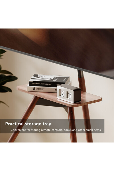 Zztcmp TV Stand,adjustable height and pitch angle,Fits 32-75 inch TV or Monitor,with storage panel(black)