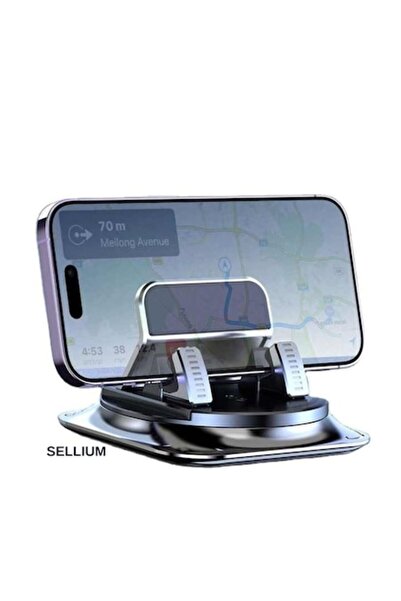 SELLIUM Suport auto universal pentru telefon — suport adeziv pentru bord, rot...