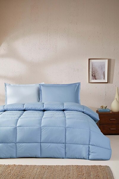 Özdilek %100 Pamuk (Çarşafı Lastikli) Çift Kişilik Yatak Seti-Colourist Buz M...