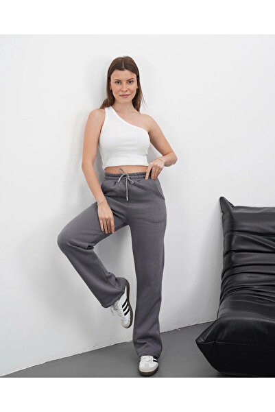 Ethab Ticaret 3-Threaded Zzo Pants with Fringe, Smoked Md64