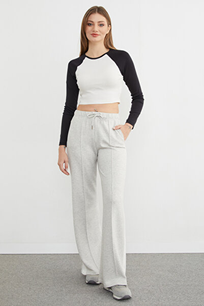 Fulla Moda Modal Sweatpants with Side Stripes