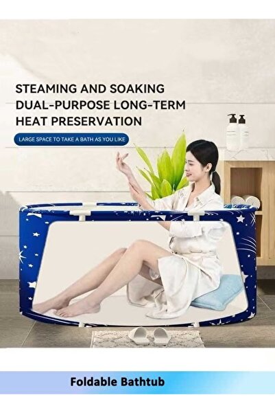 Generic Foldable Bathtub Extra Large Freestanding Soaking Bathing Tub SPA Tub for Hot Ice Bath
