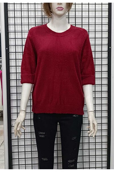 WIENELLA Bearded Textured Crew Neck Sweater