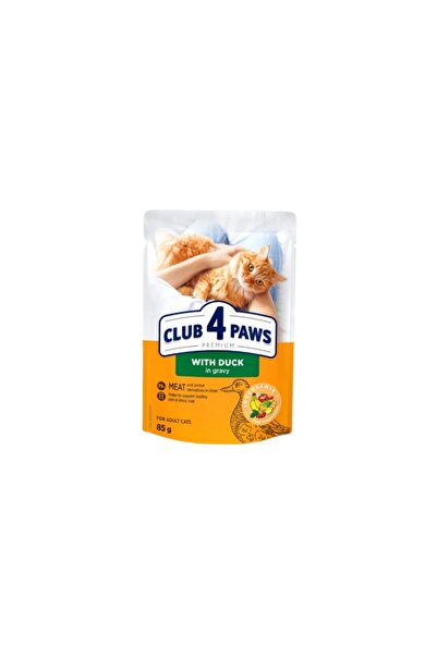 Club4Paws كلوب فور باوز طعام رطب للقطط بالبط في المرق 85g