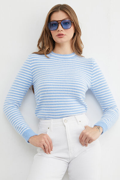 Fulla Moda Πουλόβερ με ρίγες και γένια