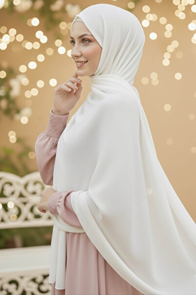 TOFİSA Medina Silk Shawl White - 28042-White
