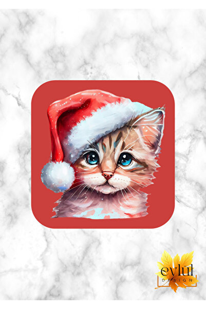 Eylül Design New Year Themed Fun Special Design Printed Mdf Square Coaster New Year Gift