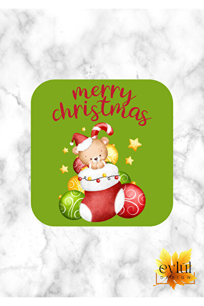 Eylül Design New Year's Themed Merry Christmas Fun Special Design Printed Mdf...