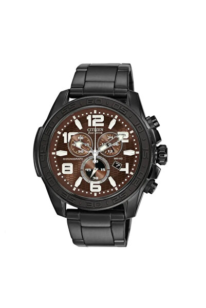 Citizen Drive Chronograph AT2275-56X Brown Dial Black Stainless Steel Men's Watch