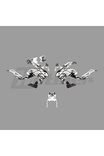 Motiker CF Moto NK250 Beyaz Shark Köpek Balığı Parça Sticker Etiket Kaplama M...