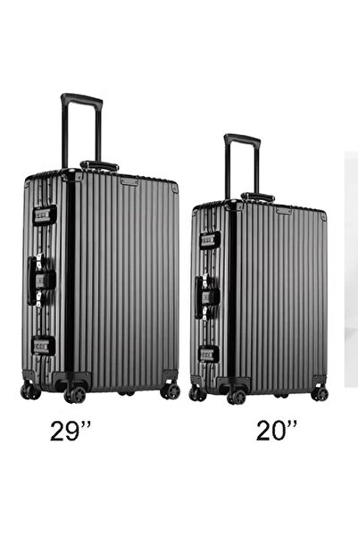 NKX مجموعة من حقيبتين فاخرتين قابلتين للتوسيع مصنوعتين من مادة ABS وPC، مقاس ...