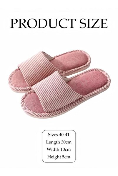 DOMEET Cotton Flax Bare Open Toe Slippers Comfortable Indoor and Outdoor Slippers Anti-skid Linen Slippers