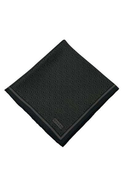 Vakko وشاح حريري من التويل - مونوغرام جديد - مدخن جديد