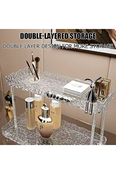 Generic Toilet storage rack, washbasin storage rack, toilet bathroom cosmetic table, water ripple shelf