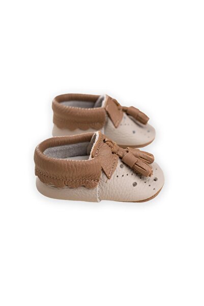 Cigit Leather Baby Shoes Size 17-21 Grey-Brown
