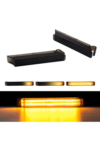 Generic znakeauto Amber Sequential LED Side Mirror Turn Signal Lights (Smoked Lens)