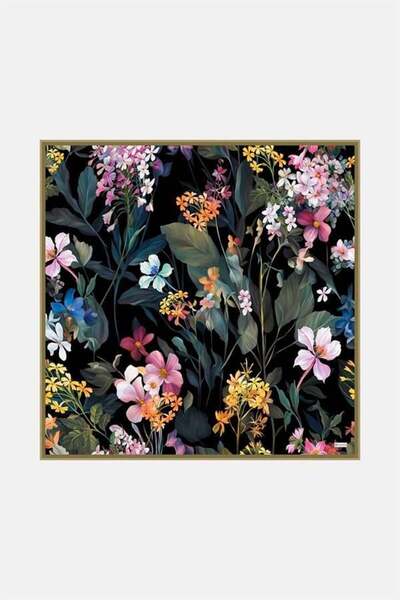 Vakko Μεταξωτό μαντήλι - 4145-86 Μαύρο Χακί