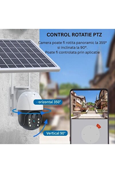 SELLIUM surveillance camera with solar panel, 4G, Full HD 5 MP, Waterproof, 360°/90° rotation