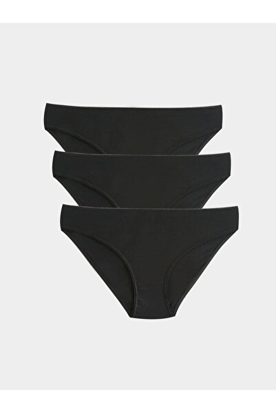 LC Waikiki Lcw Dream Black Plain Panties 3-Pack