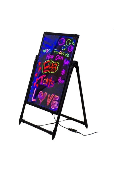 PROCART Rewritable LED board 40x60 cm, neon effect illuminated advertising, support included