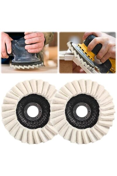 NALACAL Wool Felt Flap Polishing Disc - 4 inch (for Angle Grinder)