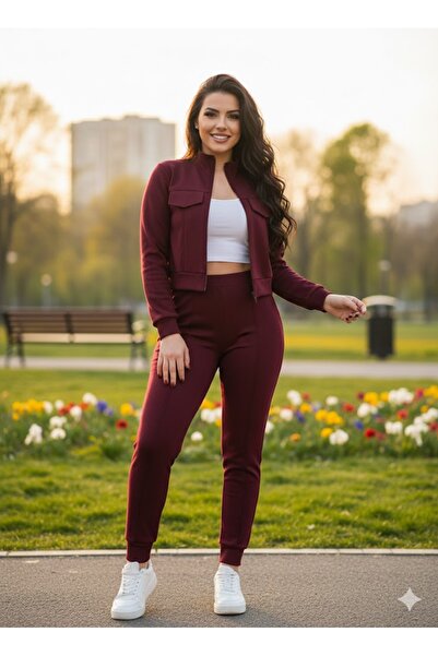 moda wanilia Double Suit Short Zippered Jacket and Pants