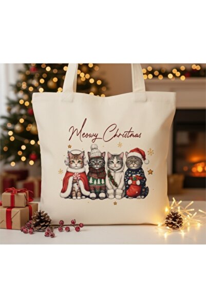 The Luma Atelier Geantă de pânză - Crăciun Miau