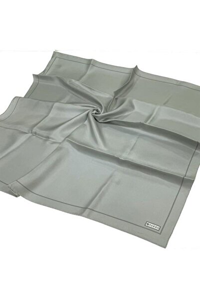 Vakko Eșarfă de mătase twill simplă - argintiu deschis