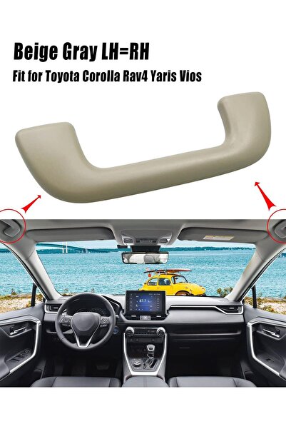 Generic PNYZIK Auto Roof Pull Handle Grab Rail (Beige Gray) - Front Handrail Without Hook