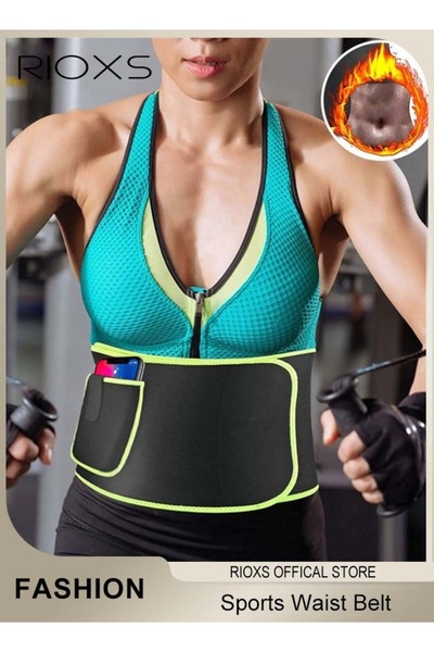 RIOXS حزام خصر رياضي نسائي لتدريب إنقاص الوزن وتشكيل الجسم وتشكيل الجسم لممار...