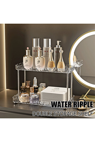 Generic Toilet storage rack, washbasin storage rack, toilet bathroom cosmetic table, water ripple shelf