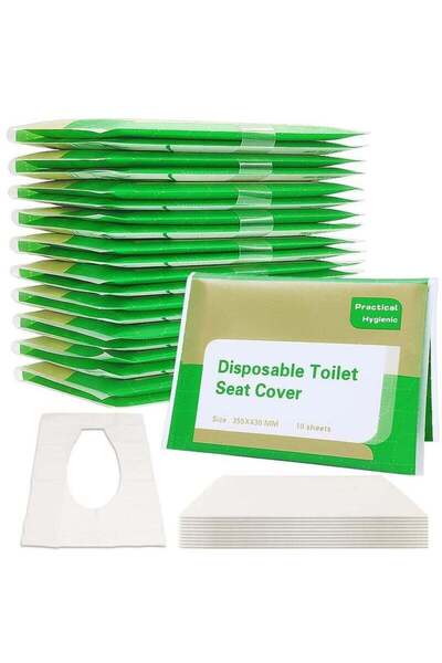 Arabest Toilet Seat Covers Disposable,Flushable Portable Travel Toilet Seat Paper Cover for Adults